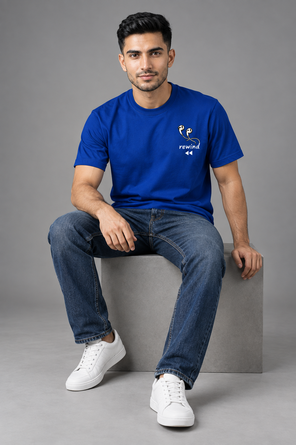 royal blue |sitting front