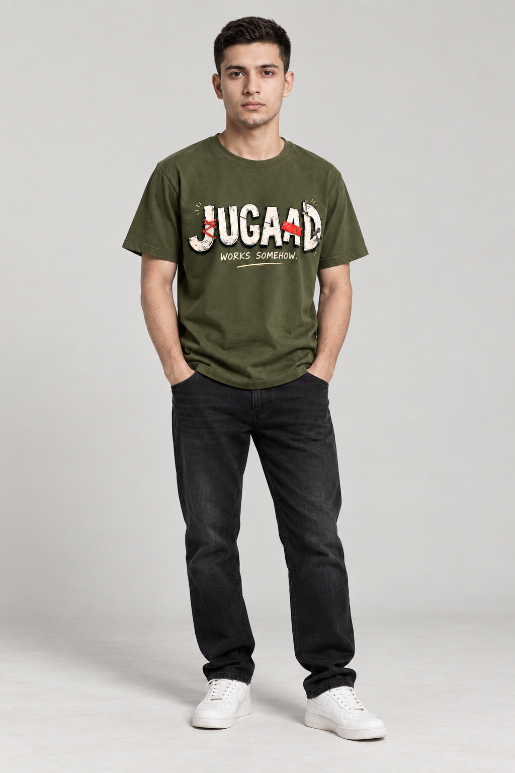 olive green| full front