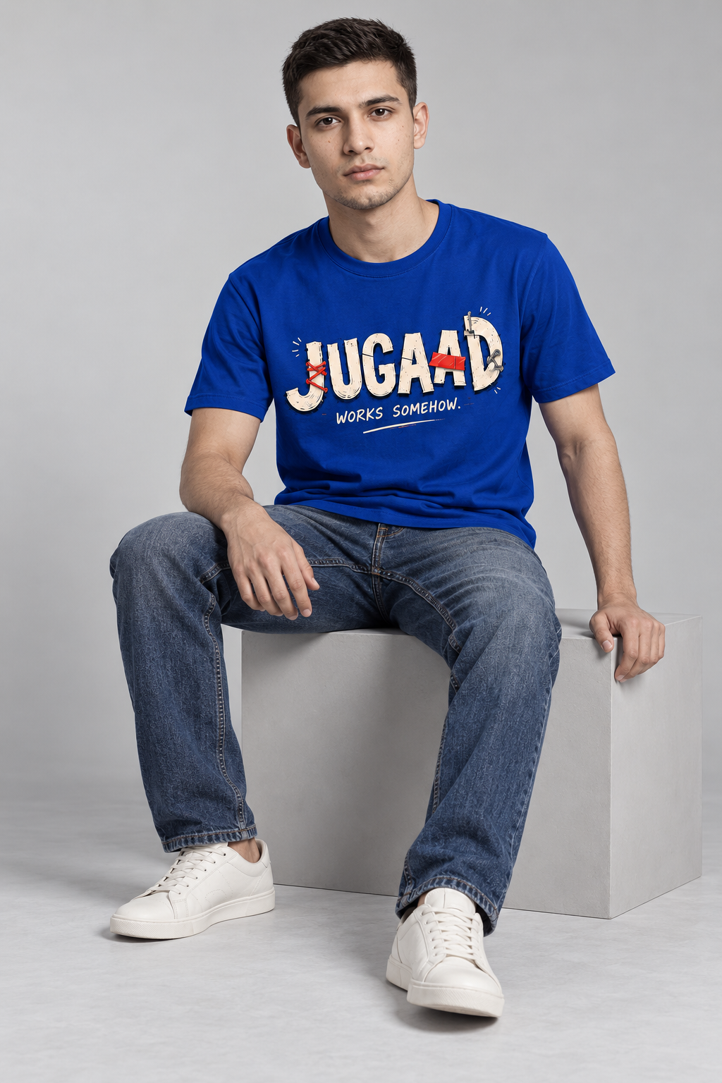 royal blue| sitting front