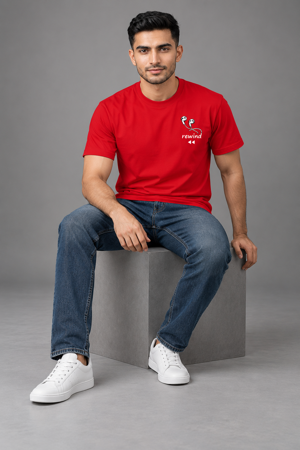 red|sitting front